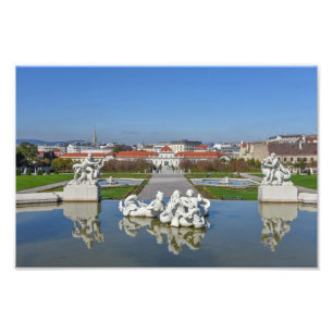 Belvedere Palace Pool, Vienna, Austria Photo Print