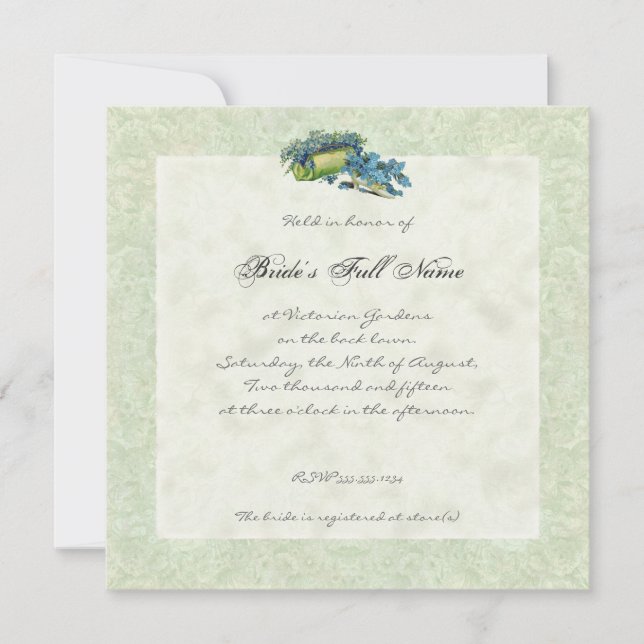 Belvédère victorien de jardin, invitation de Fête (Devant)