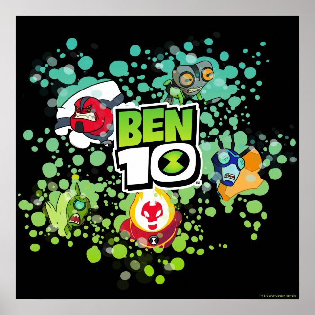 Ben 10 Alien Forms Bubble Graphic Poster (Front)