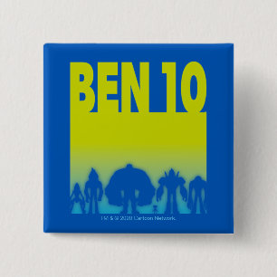Ben 10 Alien Line-up Logo 2 Inch Square Button