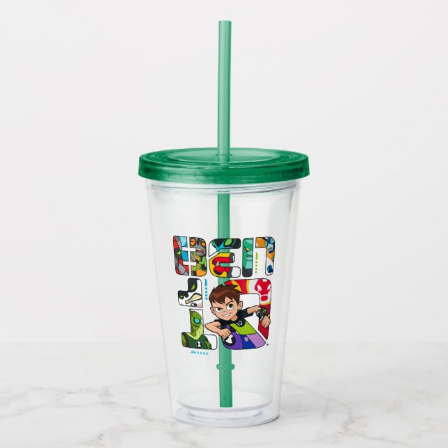 Ben 10 Alien Logo Acrylic Tumbler (Front)