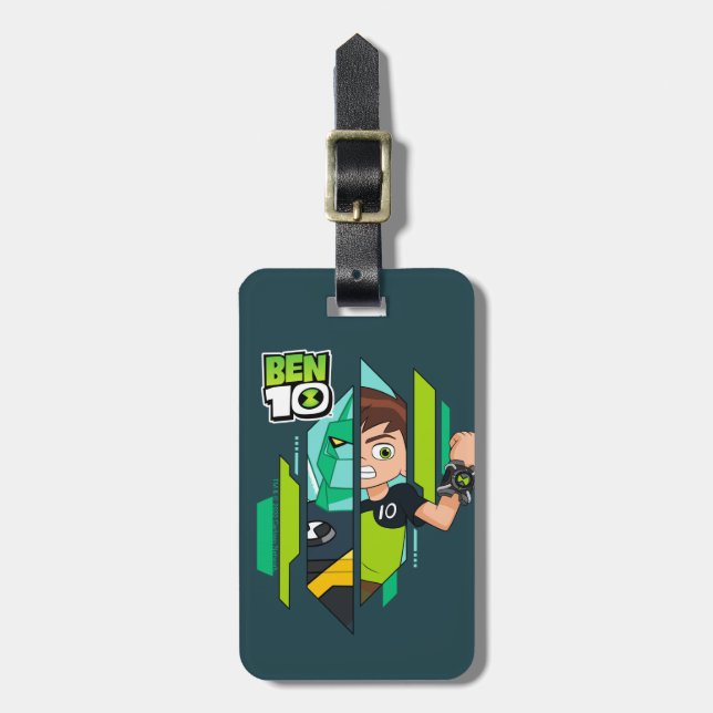 Ben 10 Diamondhead DNA Transformation Luggage Tag (Front Vertical)