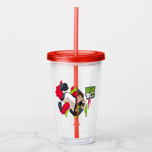 Ben 10 Four Arms DNA Transformation Acrylic Tumbler (Front)