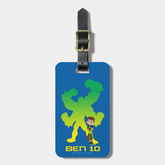 Ben 10 & Four Arms Shadow Luggage Tag (Front Vertical)