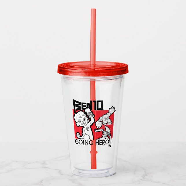 Ben 10 Going Hero Acrylic Tumbler (Front)