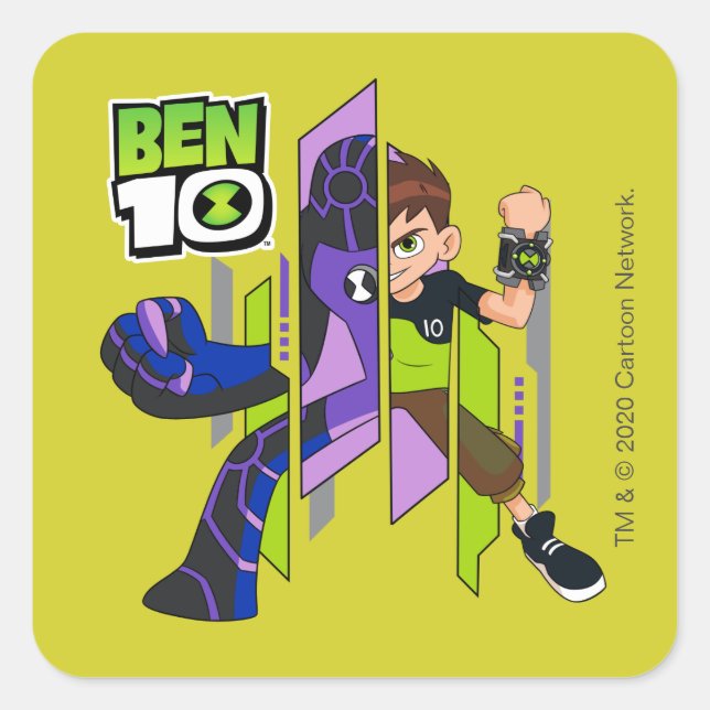 Ben 10 Upgrade DNA Transformation Square Sticker (Front)
