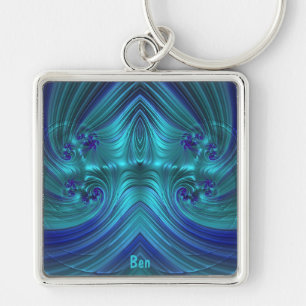 BEN ~ Blue Aqua GLOSSY ~ Keychain