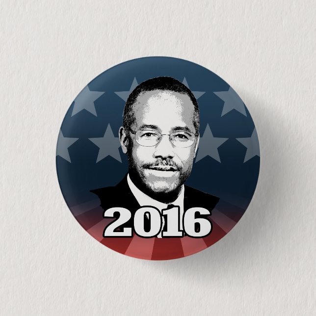 BEN CARSON 2016 CANDIDATE 1 INCH ROUND BUTTON (Front)