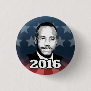 BEN CARSON 2016 CANDIDATE 1 INCH ROUND BUTTON