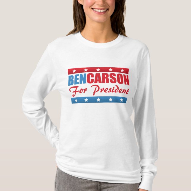 Ben Carson For President 2016 T-Shirt (Front)