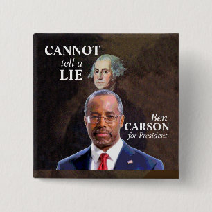 Ben Carson for President 2 Inch Square Button