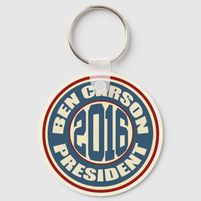 Ben Carson President 2016 Keychain (Front)