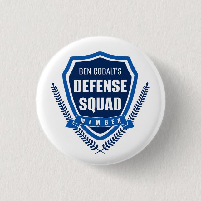 Ben Cobalt's Defence Squad Button (Front)