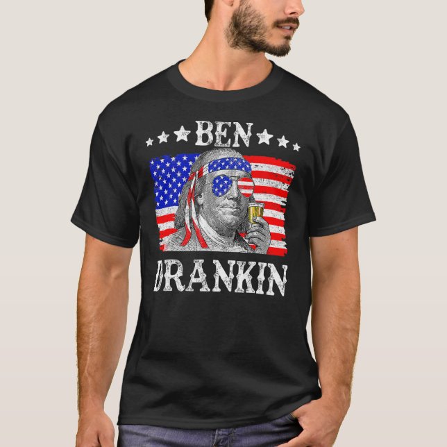 Ben Drankin 4th Of July Benjamin Franklin Men T-Shirt (Front)