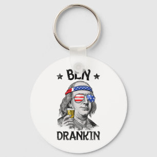 Ben Drankin 4th Of July Benjamin Franklin Men Wome Keychain