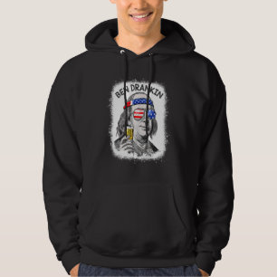 Ben Drankin 4th Of July  Fourth Of July Usa Flag M Hoodie