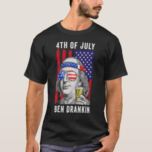 Ben Drankin 4th Of July Usa Flag Vintage Independe T-Shirt