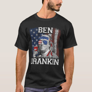 Ben Drankin Beer 4th of July Funny Patriotic USA  T-Shirt