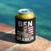 Ben Drankin Beer 4th of July Vintage Flag Funny