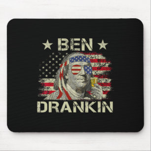 Ben Drankin Benjamin Franklin 4th Of July Funny Dr Mouse Pad