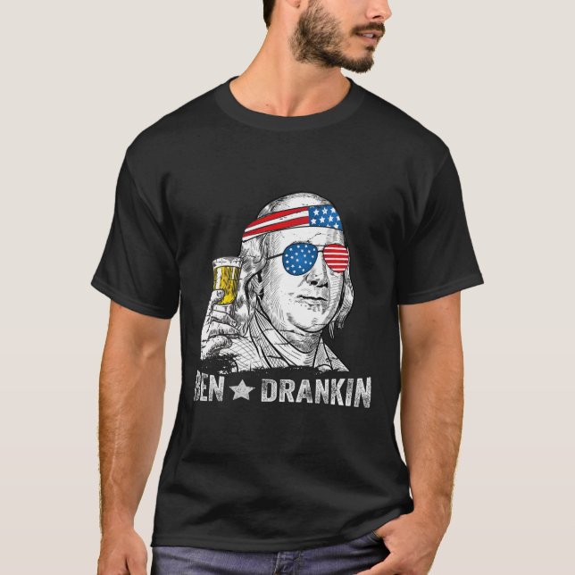 Ben Drankin - Benjamin Franklin Drinking Beer - 4t T-Shirt (Front)