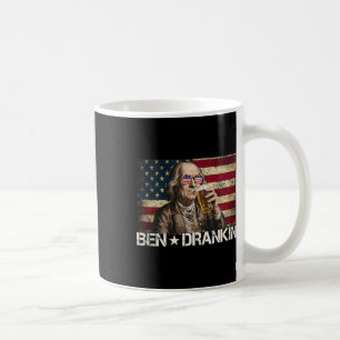 Ben Drankin Funny Beer 4th Of July Retro Usa Flag Coffee Mug