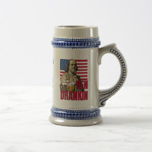 BEN DRANKIN July 4th Custom Name Beer Stein