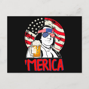 Ben Drankin  Let's celebrate the joy of the 4th of Holiday Postcard