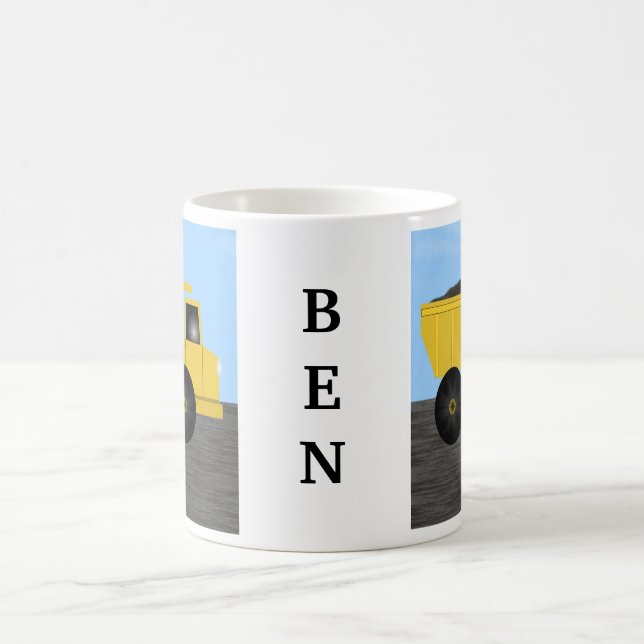 Ben Dump Truck Personalized Name Mug (Center)