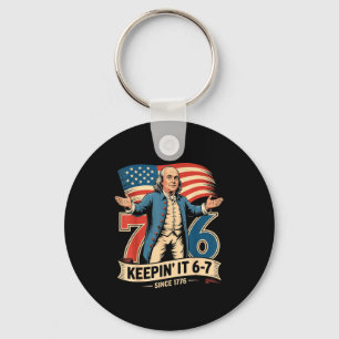 Ben Franklin 67 Meme Keen It 7-6 History Teacher S Keychain