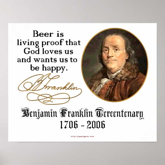 Ben Franklin - Beer Poster (Front)