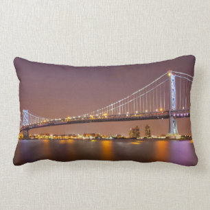 Ben Franklin Bridge Lumbar Pillow
