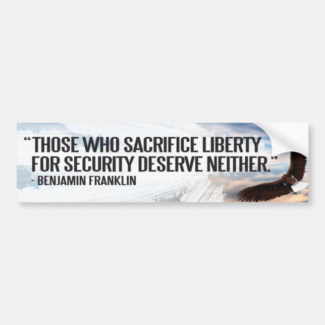 Ben Franklin Bumper Sticker (Front)