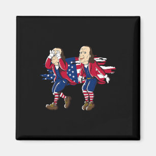 Ben Franklin Griddy American Flag 4th Of July Magnet