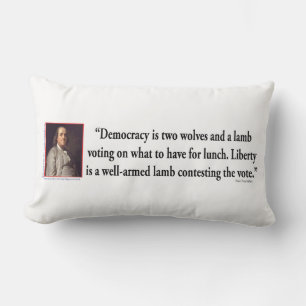 Ben Franklin On Gun Control Lumbar Pillow