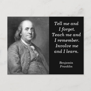 Ben Franklin quote - Postcard