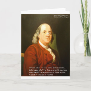 Ben Franklin (What Is Wise) Quote Gifts & Cards