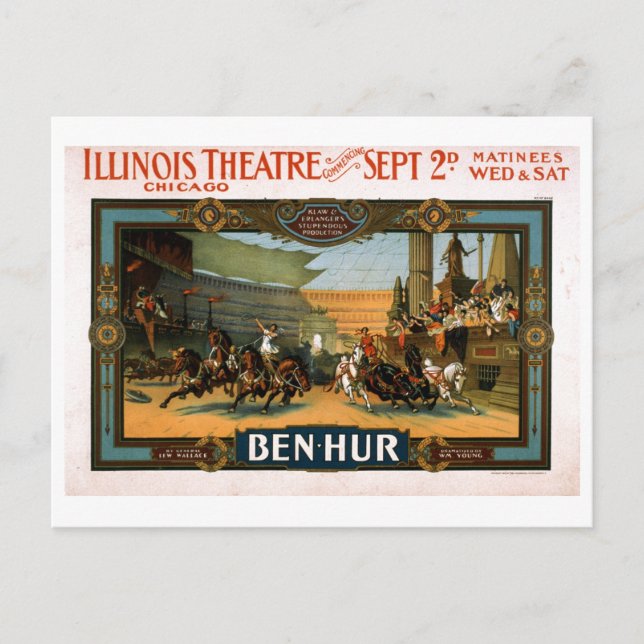 Ben Hur - Broadway Play Poster Postcard (Front)