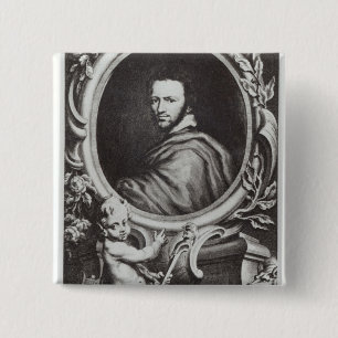 Ben Jonson  English playwright 2 Inch Square Button