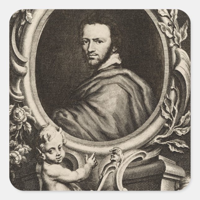Ben Jonson Square Sticker (Front)