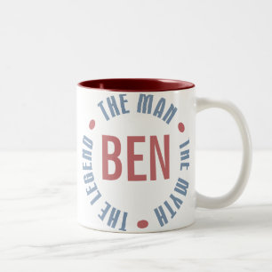 Ben Man Myth Legend Customizable Two-Tone Coffee Mug