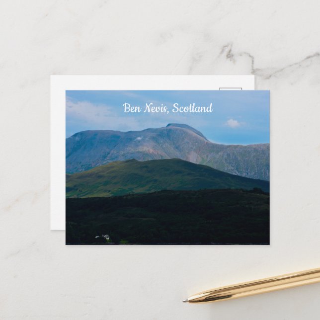 Ben Nevis, Carte postale écossaise (Devant/Arrière en situation)