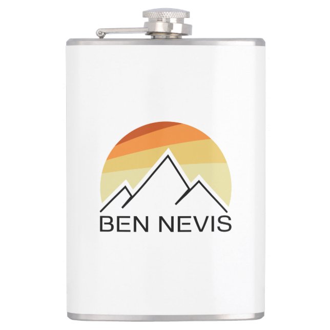 Ben Nevis Retro Hip Flask (Front)