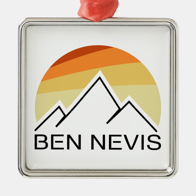 Ben Nevis Retro Metal Ornament (Front)