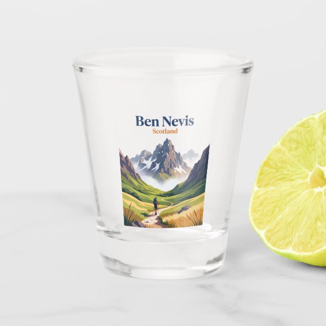 Ben Nevis Scotland Shot Glass (Front)