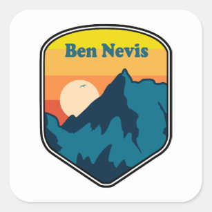 Ben Nevis Scotland Sunrise Square Sticker