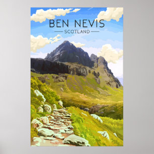 Ben Nevis Scotland Travel Poster Day