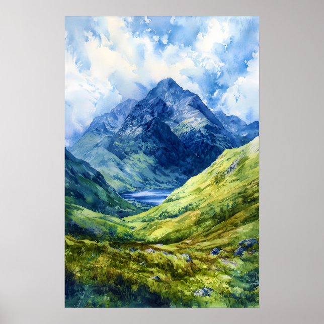 Ben Nevis Watercolor 2 Poster (Front)