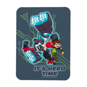 Ben & Omni-Enhanced Four Arms - It's Hero Time Magnet