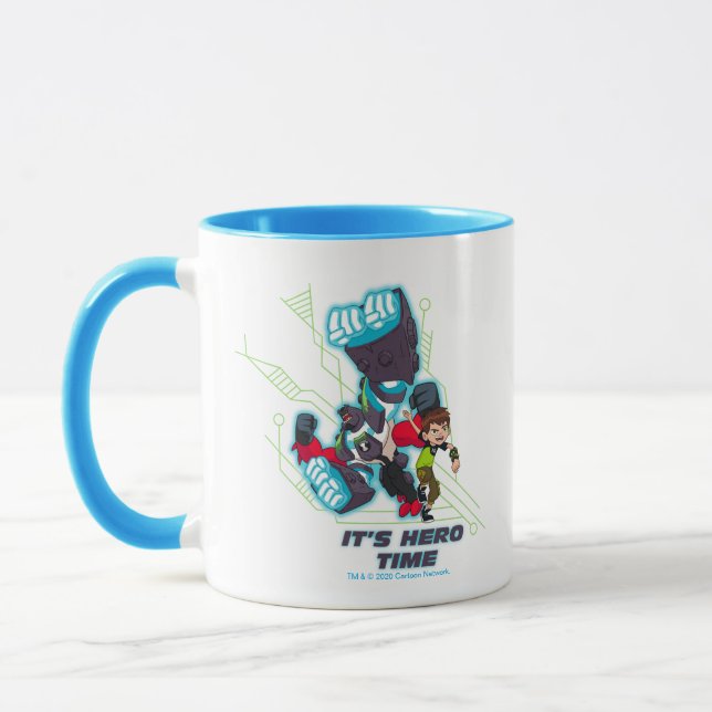 Ben & Omni-Enhanced Four Arms - It's Hero Time Mug (Left)